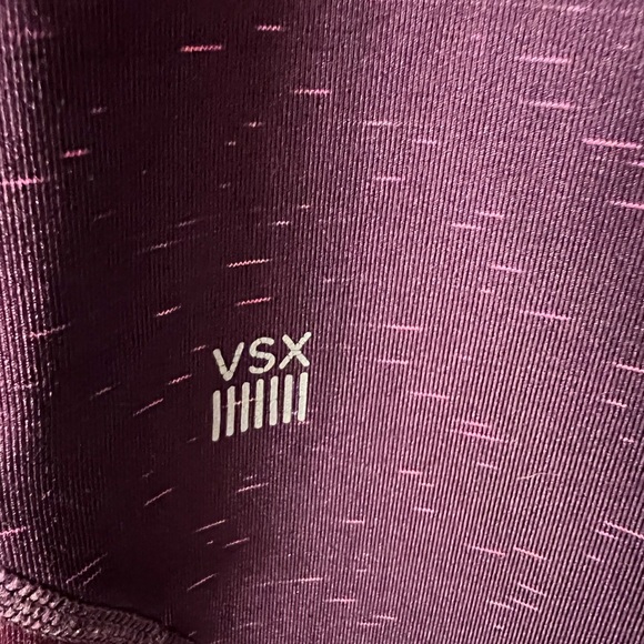 Victoria’s Secret burgundy leggings with pinkish flecks. Size large. EUC - Picture 3 of 4